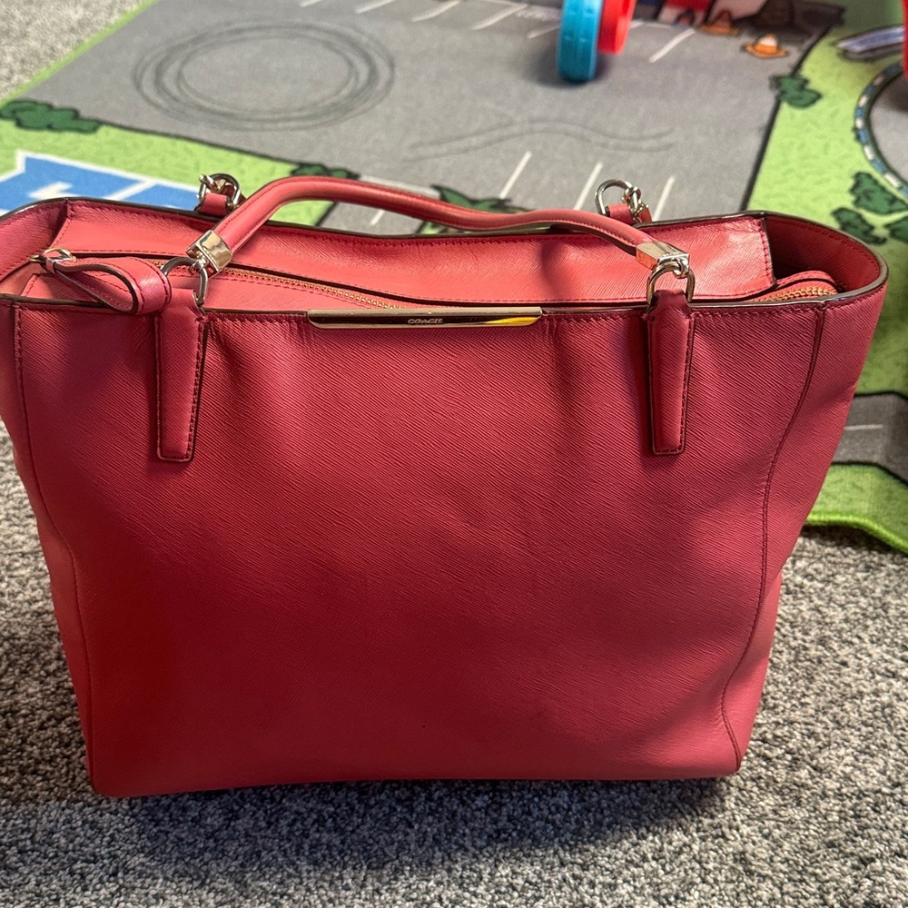 Coach Madison Coral Pink Leather Tote 29002